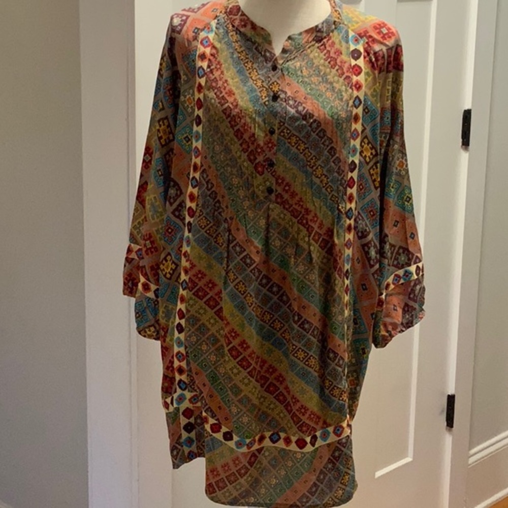 VINTAGE Silk Tolani Tunic/Dress